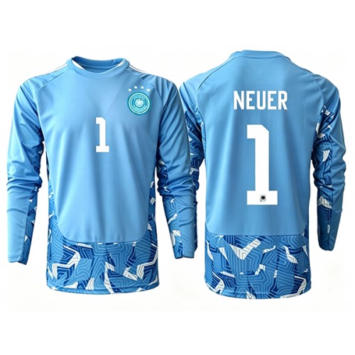 Stroje piłkarskie Niemcy Manuel Neuer #1 Bramkarskie Koszulka Wyjazdowej MŚ 2026 Długi Rękaw